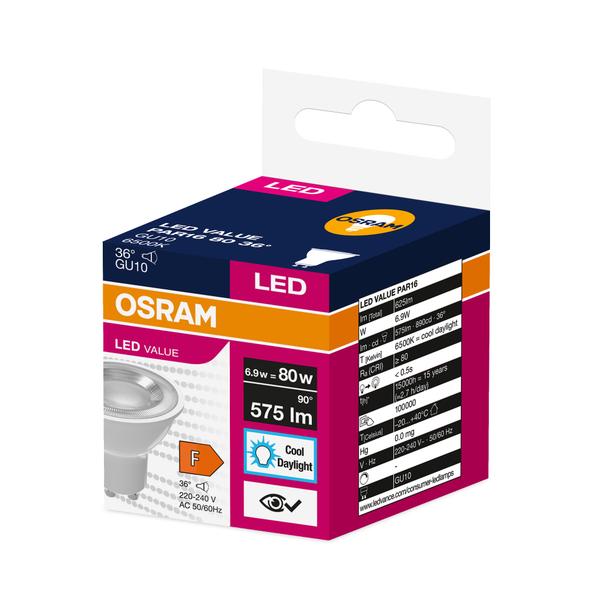 Żarówka LED GU10 5W 350lm 120st. 4000K neutralna biel VALUE OSRAM