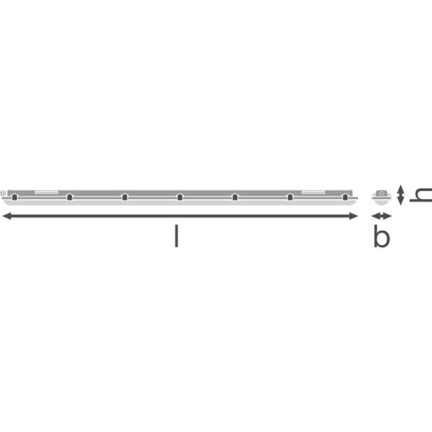 Oprawa hermetyczna LED 25W DAMP PROOF VALUE 1500 3000lm 4000K IP65 4058075300866 LEDVANCE