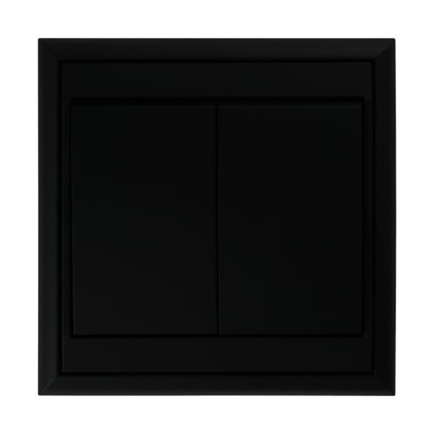 Łącznik podtynkowy świecznikowy Luna, 10A, 250V, WP-2L, czarny