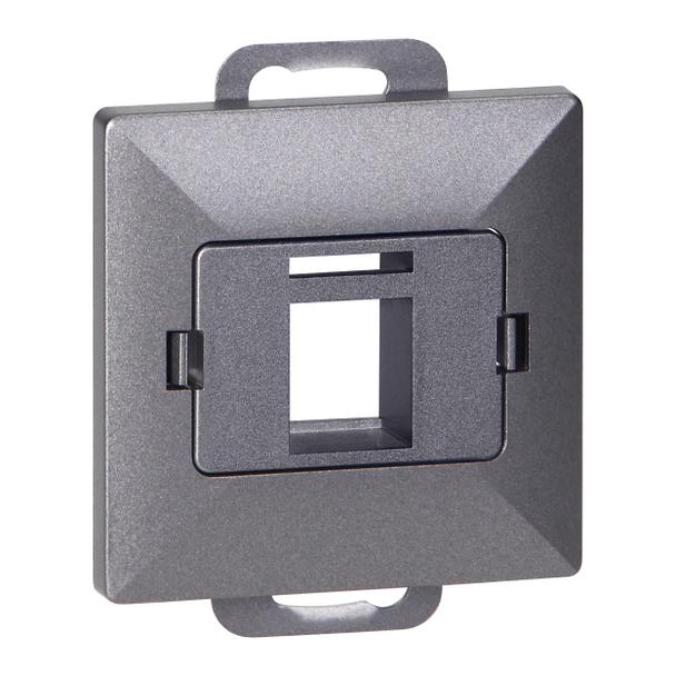 Płytka czołowa + 1xRJ45 Pearl, PC+ARJ45/P1, antracyt