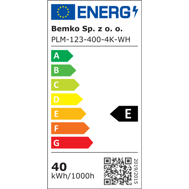 PANEL LED MIDAL 40W 4000K 4100LM IP20 120x30 BIAŁY PZH C71-PLM-123-400-4K-WH BEMKO