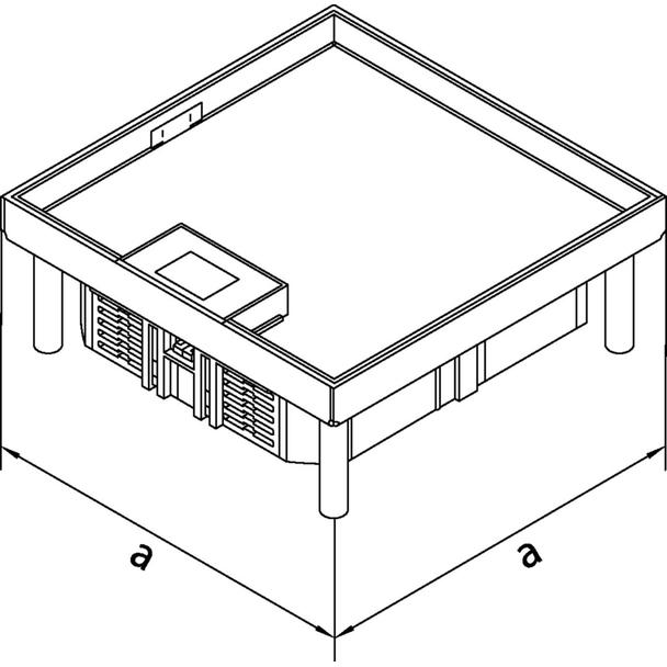 tehalit.VE-EE Pokrywa uchylna IP30 5kN MKQ12 244x244 25mm mosiądz
