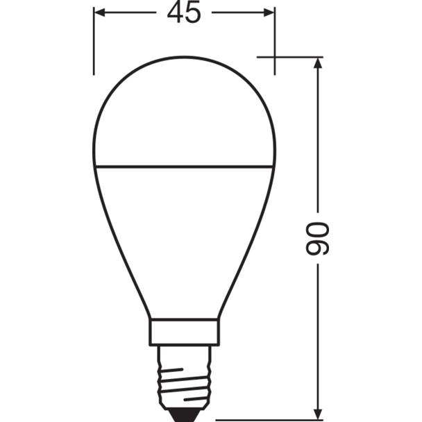 Żarówka LED x2 P45 Kulka E14 6.5W = 60W 806lm 3000K Ciepła 180° VALUE CLASSIC Osram