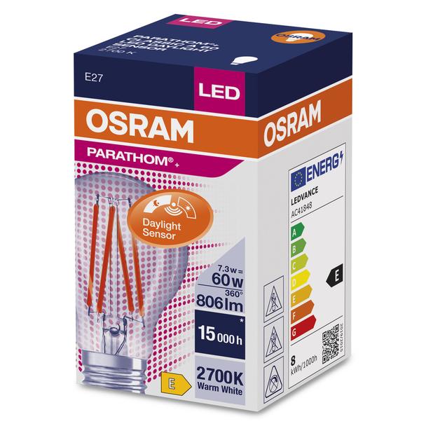 PARATHOM+ CL A FIL 60 non-dim 7,3W 827 E27 LEDVANCE