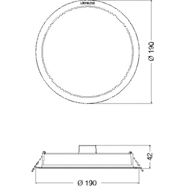 Oprawa DOWNLIGHT IP44 DN 190 18W 840 WT