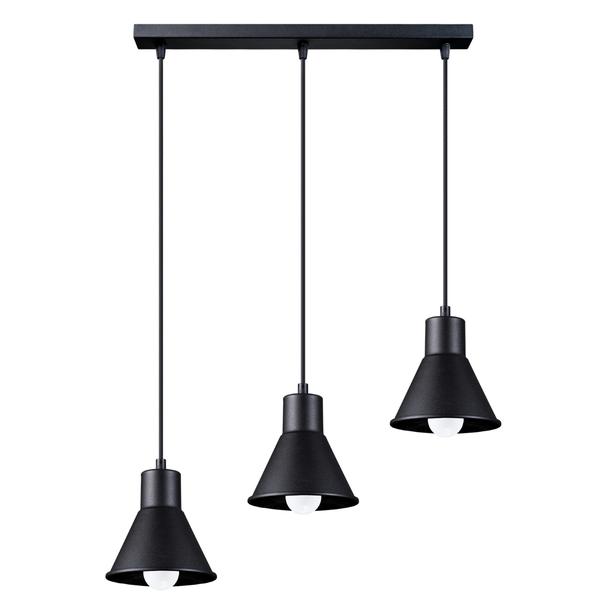 Sollux Lampa wisząca TALEJA 3 czarna [E27] SL.0986