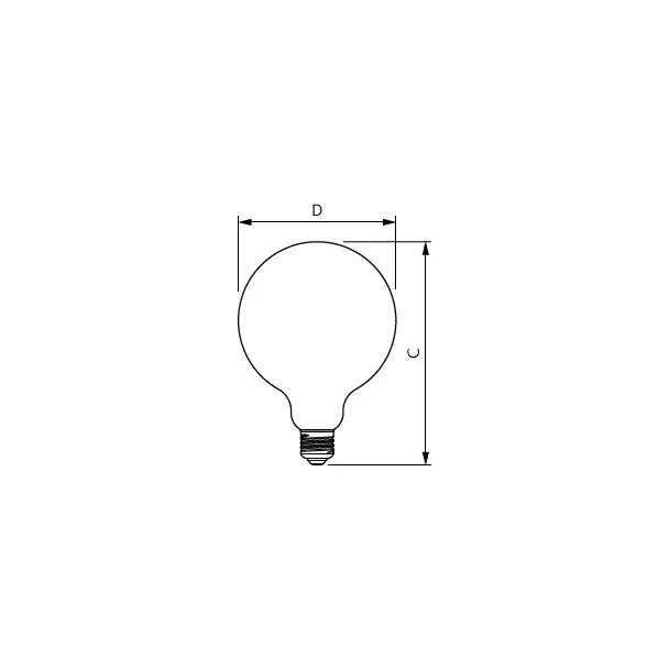 Żarówka LED ściemnialna 5,9W=60W 806lm 2700K barwa ciepła VLE kulka D5,9-60W E27 927 G120 Szkło prze