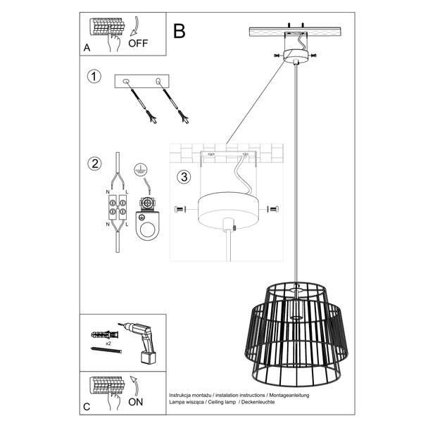 Sollux Lampa wisząca GATE biały SL.0662