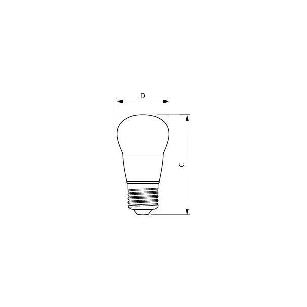 Żarówka LED Kulka 5W=40W 470lm / 2700K barwa ciepła Lustre 5-40W E27 827 P45 FR PHILIPS