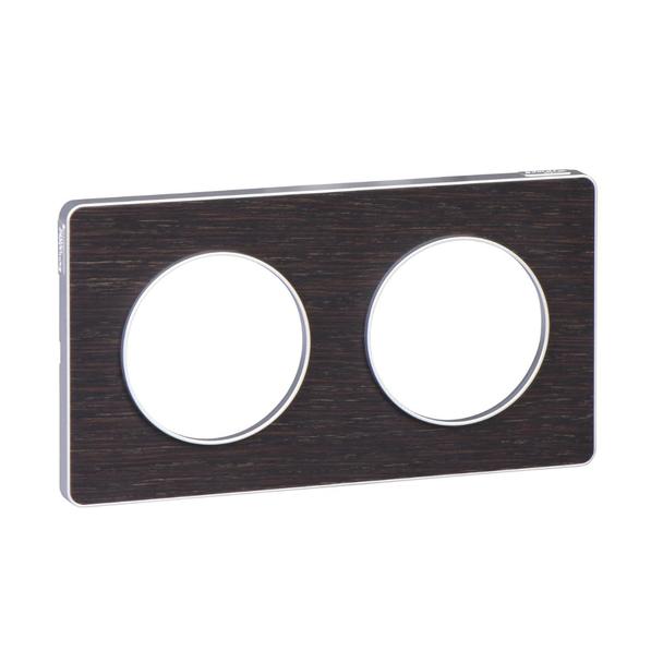 Odace Touch, ramka 2-krotna, podstawa aluminium, wenge