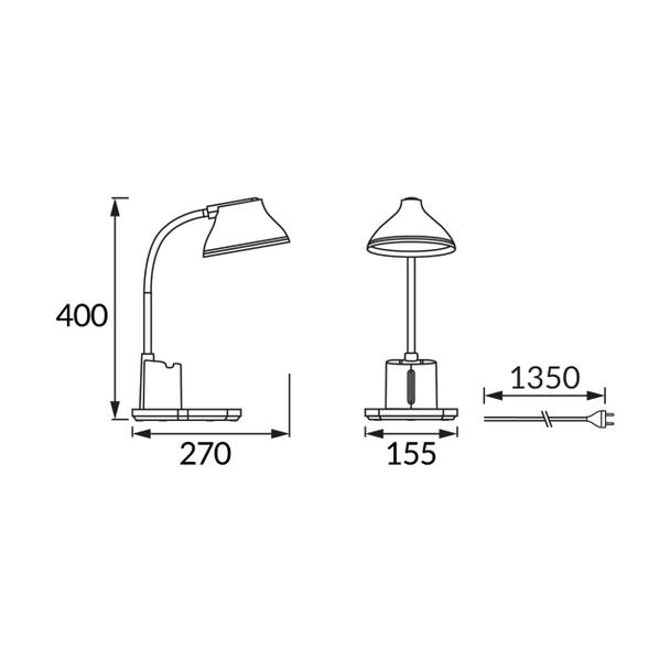 Lampka biurkowa SMD LED DEBRA LED WHITE