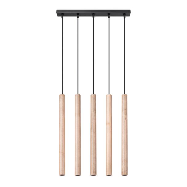 Sollux Lampa wisząca PASTELO 5L drewno SL.1269