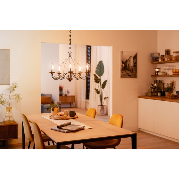 Żarówka LED ściemnialna Kulka 5,9W=60W 806lm / 2200K/2700K LEDLusterDT 5,9-60W E27 927 P45 5 lat gw.