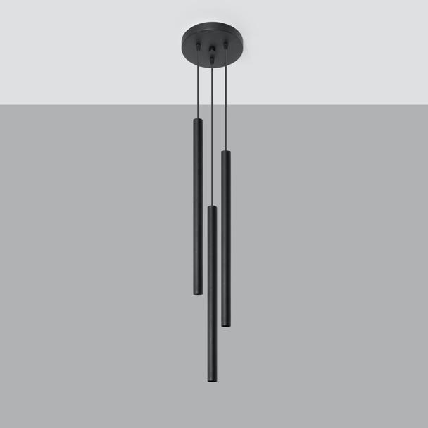 Sollux Lampa wisząca PASTELO 3P czarna SL.0471