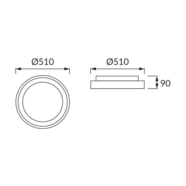 Plafoniera SMD LED ARIEL LED C 48W