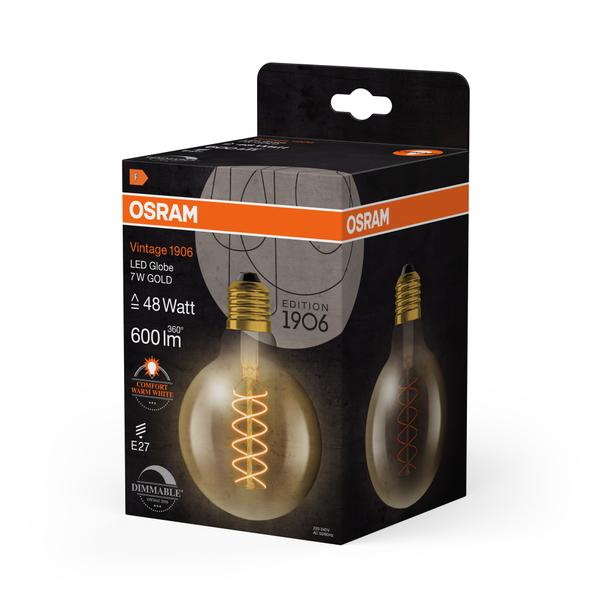 Lampa LED Vintage 1906 GOLD 95 dim 7W/822 230V szkło przezroczyste E27