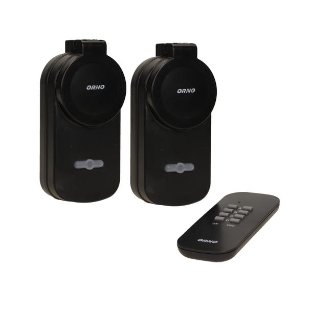 Zestaw bezprzewodowych gniazd sterowanych pilotem 2+1 IP44 OR-GB-429 ORNO