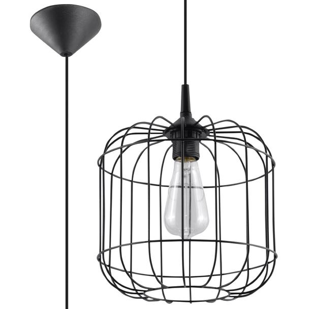 Sollux Lampa wisząca CELTA czarna SL.0296