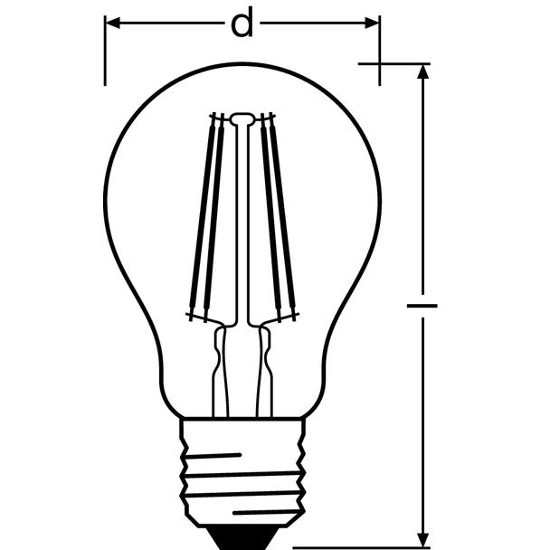 PARATHOM PRO CL A FIL 60 dim 7,5W/927 E27 LAMPA LED KLASYCZNY KSZTAŁT