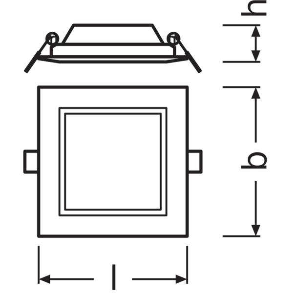 Oprawa DOWNLIGHT SLIM SQUARE 105 6W 6500K WT IP20