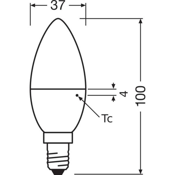 Żarówka LED E14 świeczka 4,9W 470lm 220° 3000K ciepła biel VALUE OSRAM