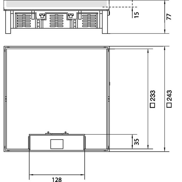 tehalit.VE-EE Pokrywa uchylna IP30 5kN EKQ12 244x244 15mm stal nierdzewna