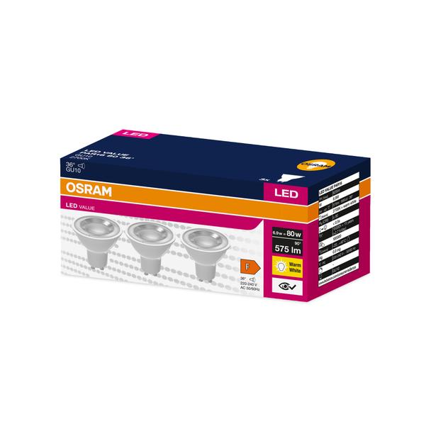 Lampa LED VALUE PAR16 80 36 6,9W/827 230V GU10 FS3 OSRAM