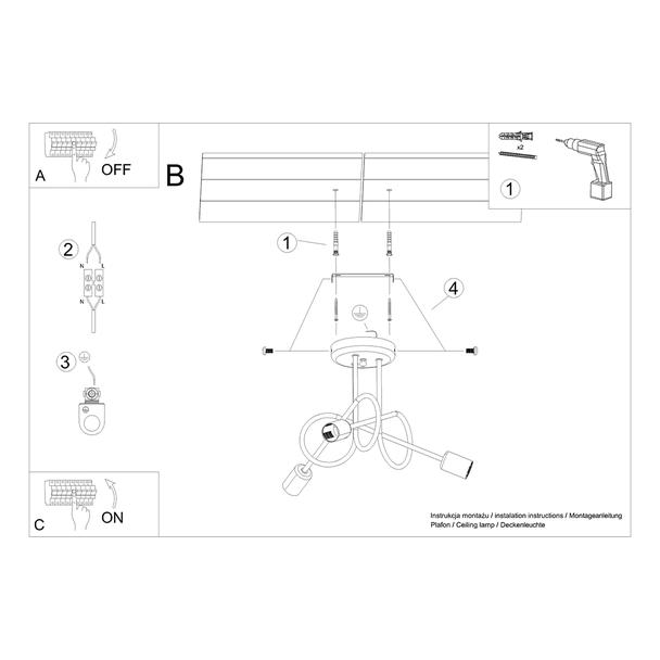 Żyrandol LOOP 3 chrom