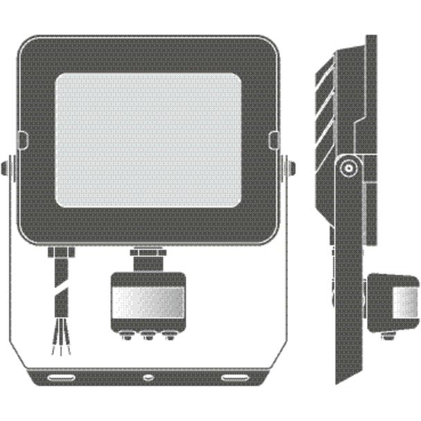 Naświetlacz LED FLOOD COMPACT SENSOR V 50W 840 SYM 100 BK 4058075575325 LEDVANCE