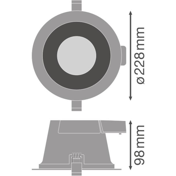 DL COMFORT DN205 20W 3CCT 60DEG WT LEDV LEDVANCE