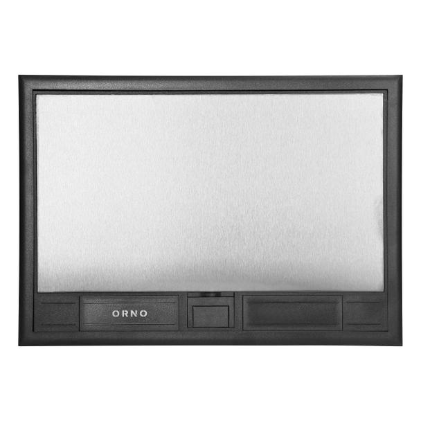 Puszka podłogowa na gniazda modułowe 8 x 45x45mm lub 16 x 22,5x45mm, pokrywa: stal nierdzewna, czarn