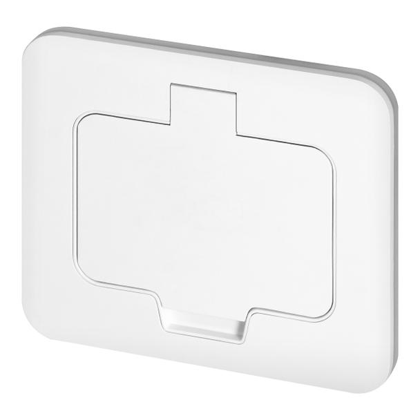Hermetyczne gniazdo elektryczne prostokątne, IP55, 1x2P+Z(French), białe