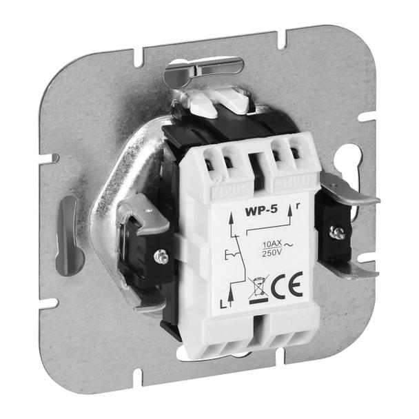 Łącznik podtynkowy schodowy Pearl, 10A, 250V, WP-5P, srebrny OR-OE-7702/G ORNO