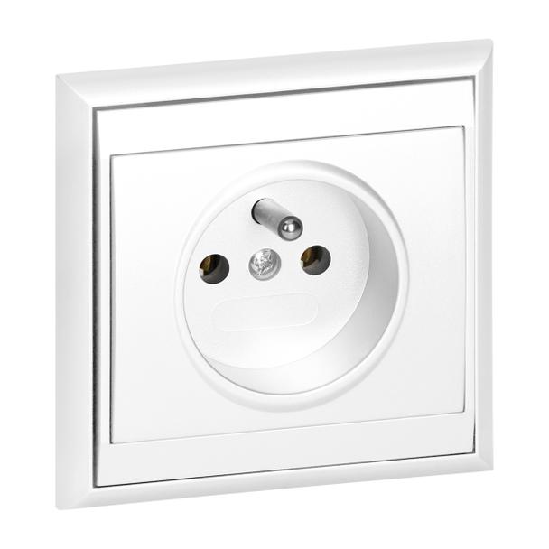Gniazdo pojedyncze podtynkowe 2P+Z Luna, 16A, 250V, PT-16L, biały