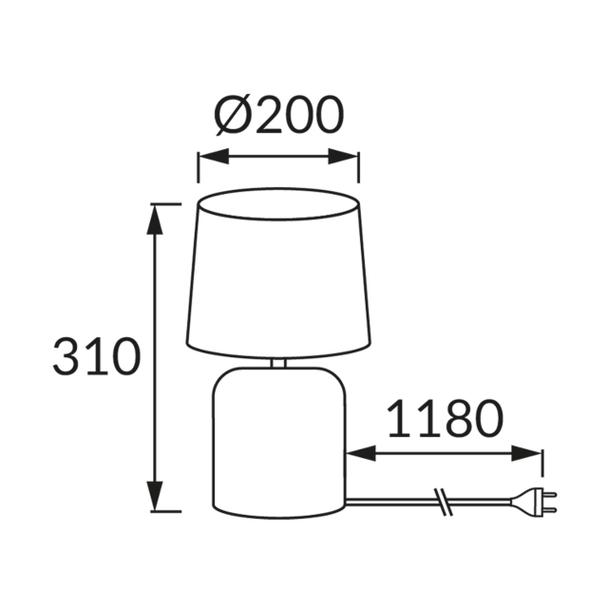 Lampka stołowa AMOR E14 WHITE