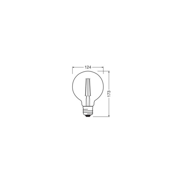LED STAR+ CL GLOBE125 FIL 60 GLOWdim 6,5W 827 E27 LEDVANCE