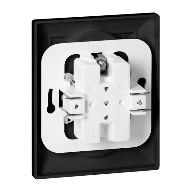 Gniazdo podwójne podtynkowe 2x2P Pearl, 16A, 250V, PT-5 P, czarny