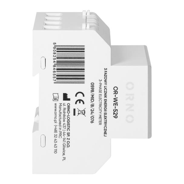 3-fazowy licznik energii elektrycznej, 100A, port RS-485, MID, 4 moduły, DIN TH-35mm, PV-Ready