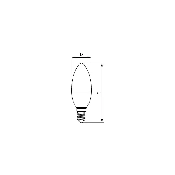 Żarówka LED świeczka 2,8W=25W 250lm 2700K barwa ciepła 2,8-25W E14 827 B35 FR PHILIPS