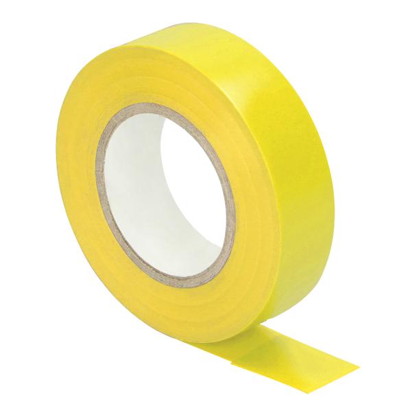 Zestaw 10 taśm izolacyjnych 19mm, żółta, uniepalniona, grubość 0,13mm, długość 20m OR-AE-13196/YL/20M/S ORNO
