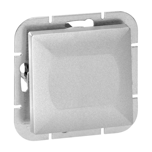 Łącznik krzyżowy podtynkowy Pearl, 10A, 250V, WP-8P, srebrny