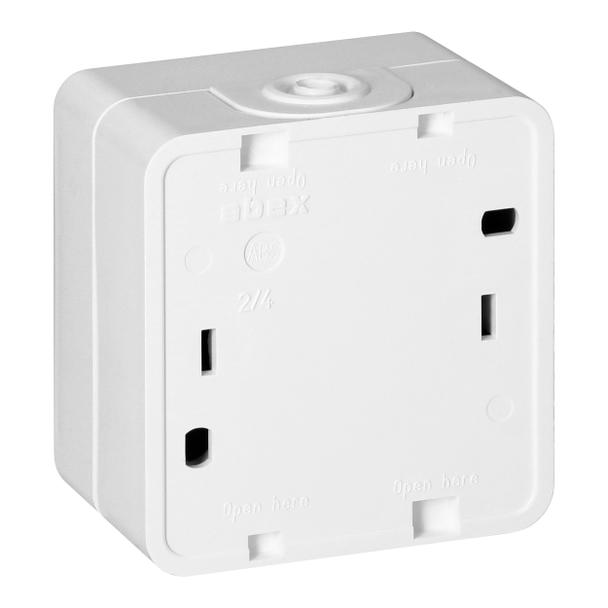 Łącznik zwierny natynkowy 10A, 250V, światło/dzwonek IP44, SMART, biały