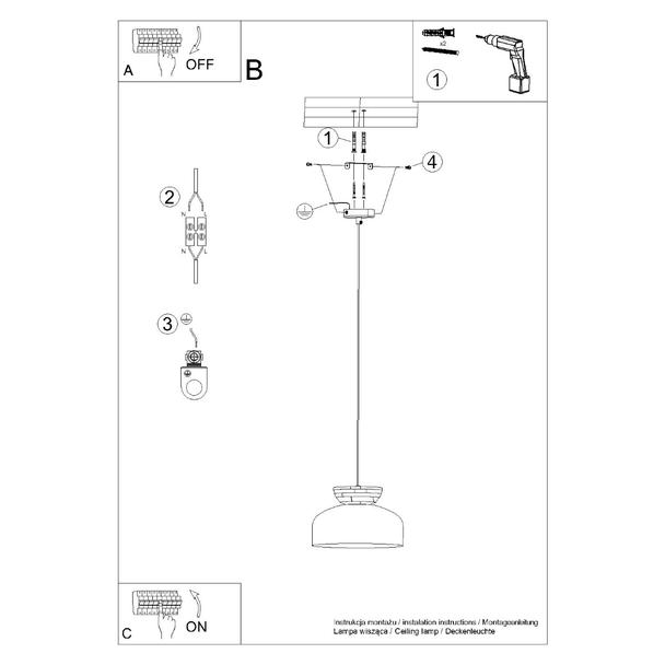 Lampa wisząca MARION czarna