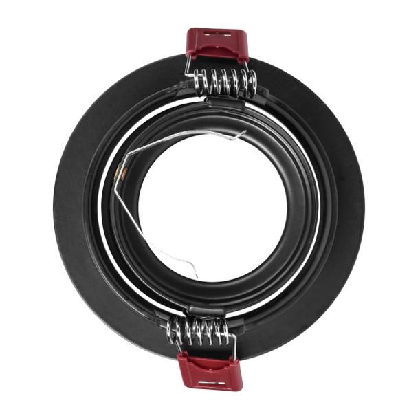 FONDI RC ramka dekoracyjna oprawy punktowej, MR16/GU10 max. 50W, okrągła, stała, aluminiowa, czarno-