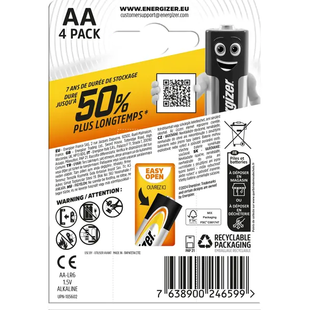 BATERIA ENERGIZER BASE POWER SEAL AA LR6 /4 szt.