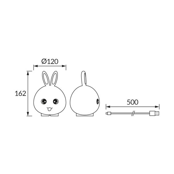 Lampka stołowa LED RABIT LED 1,5W RGBW