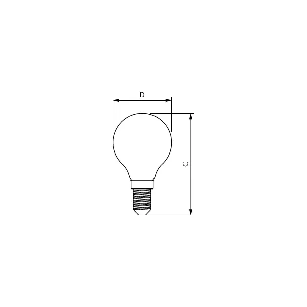 Żarówka LED Kulka 6,5W=60W 806lm / 4000K barwa neutralna LEDLuster 6,5-60W P45 E14 840 PHILIPS