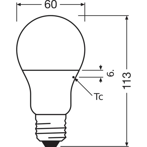 Żarówka LED E27 9W VALUE CLA60 9W/865 806lm 6500K (odpowiednik 60W) 4052899326873 LEDVANCE