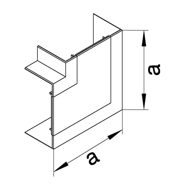tehalit.BR65/BRS Kąt płaski 65x100, PC-ABS, jasnoszary BR651005H7035 HAGER