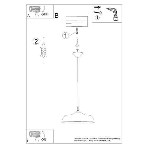 Lampa wisząca GINA czarna
